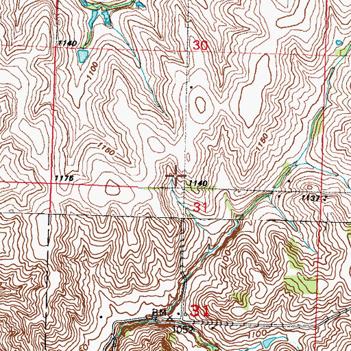 Topographic Map of Hawthorne School, IA