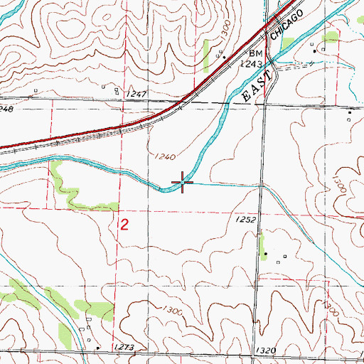 Topographic Map of Hay Creek, IA
