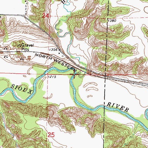 Topographic Map of Henry Creek, IA
