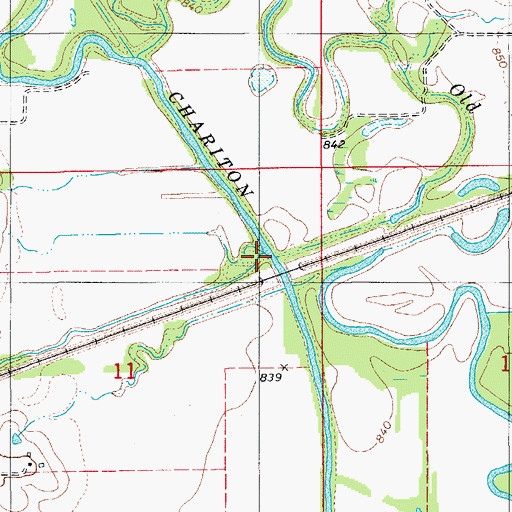 Topographic Map of Hickory Creek, IA