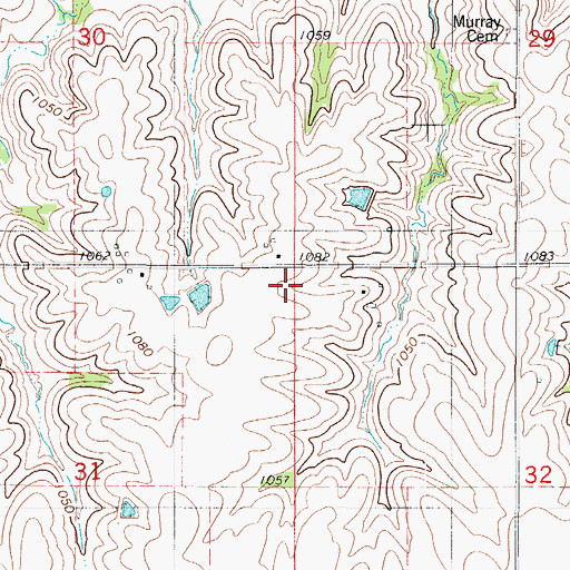 Topographic Map of High Prairie School, IA