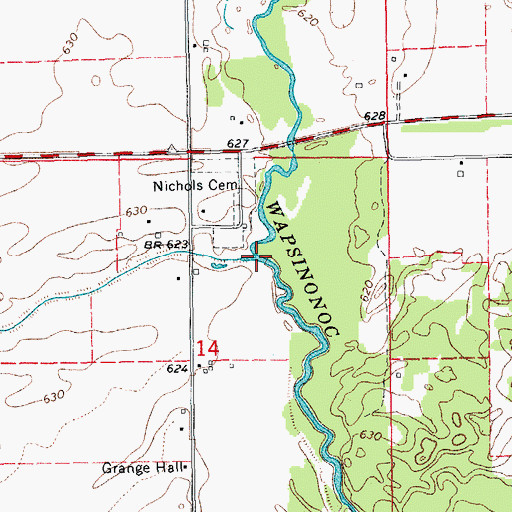 Topographic Map of Hockeys Slough, IA