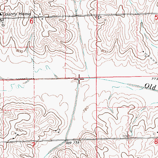 Topographic Map of Hog Run, IA
