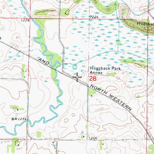 Topographic Map of Hogsback Park Annex, IA