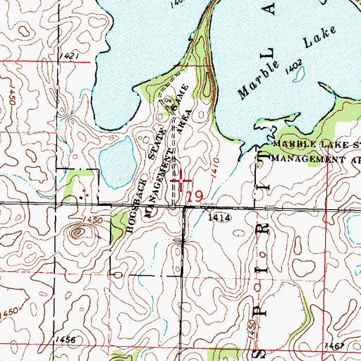 Topographic Map of Kettleson Hogsback Wildlife Management Area, IA