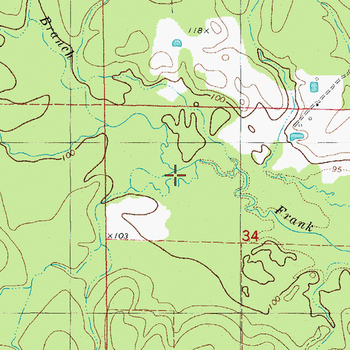 Topographic Map of Mchenry Branch, AR