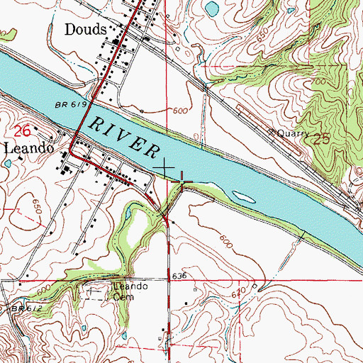 Topographic Map of Holcomb Creek, IA