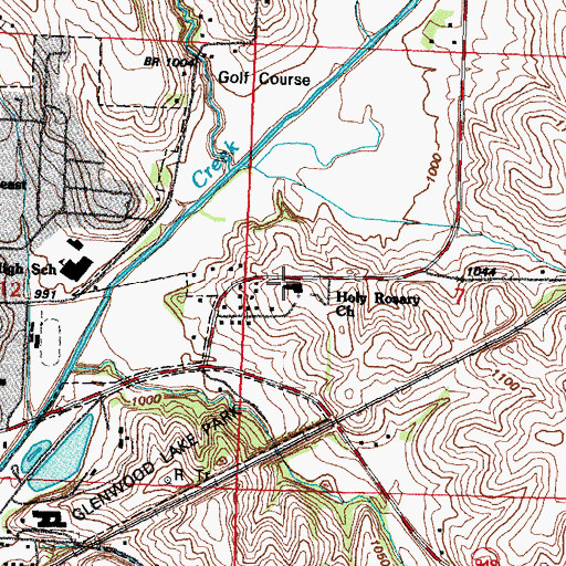 Topographic Map of Holy Rosary Church, IA