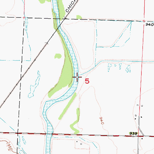 Topographic Map of Honey Creek, IA