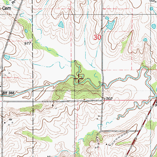 Topographic Map of Honey Creek, IA