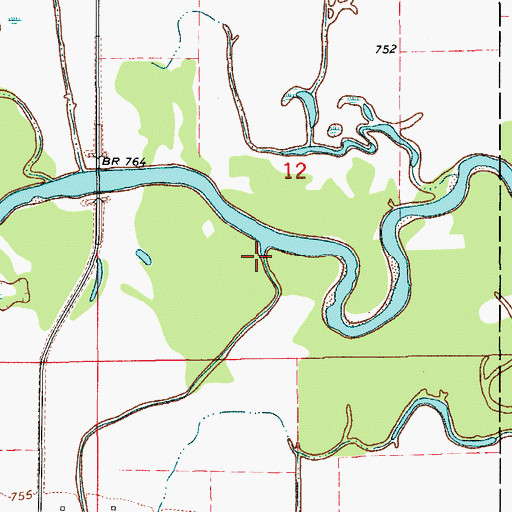 Topographic Map of Honey Creek, IA