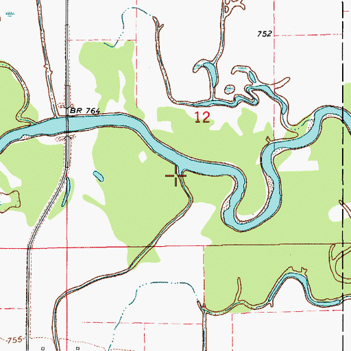 Topographic Map of Honey Creek, IA