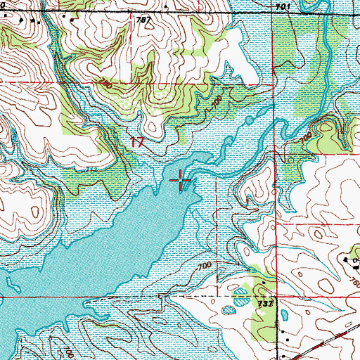Topographic Map of Hoosier Creek, IA
