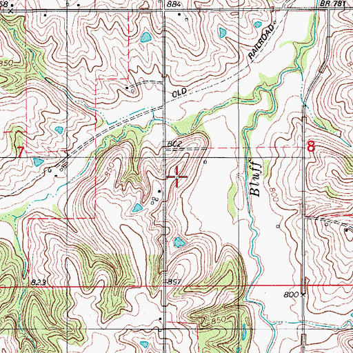 Topographic Map of Hoover School, IA