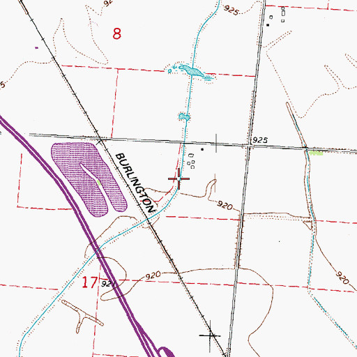 Topographic Map of Horse Creek Ditch, IA