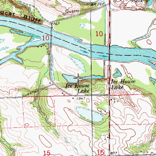 Topographic Map of Ice House Lake, IA