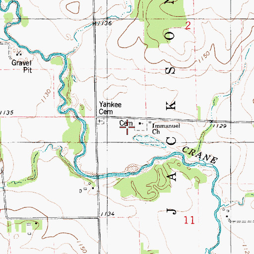 Topographic Map of Immanuel Lutheran Church, IA