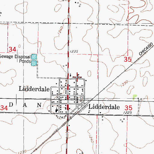Topographic Map of Immanuel School, IA