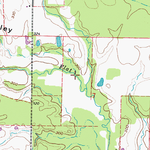 Topographic Map of Ada Valley, AR