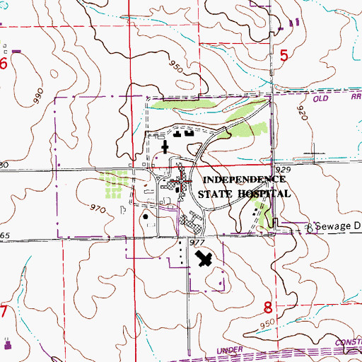 Topographic Map of Independence Mental Health Institute, IA