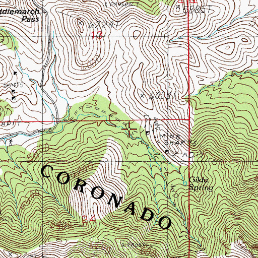 Topographic Map of Festerling Mine, AZ