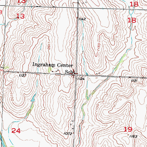 Topographic Map of Ingraham Center School, IA