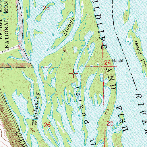 Topographic Map of Island 178, IA