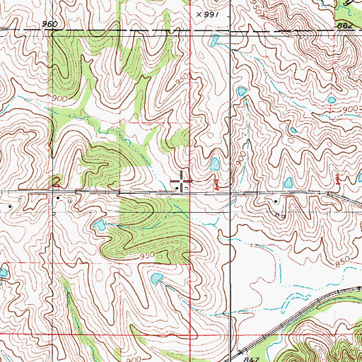 Topographic Map of Jackoak School, IA