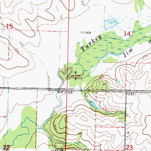 Topographic Map of Jim Branch, IA
