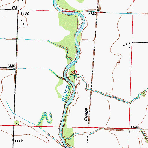 Topographic Map of Jim Creek, IA