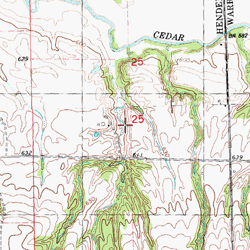 Topographic Map of Johnson Island, IA