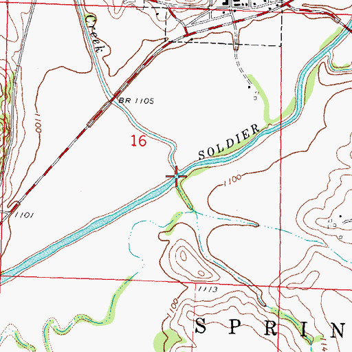 Topographic Map of Jordan Creek, IA