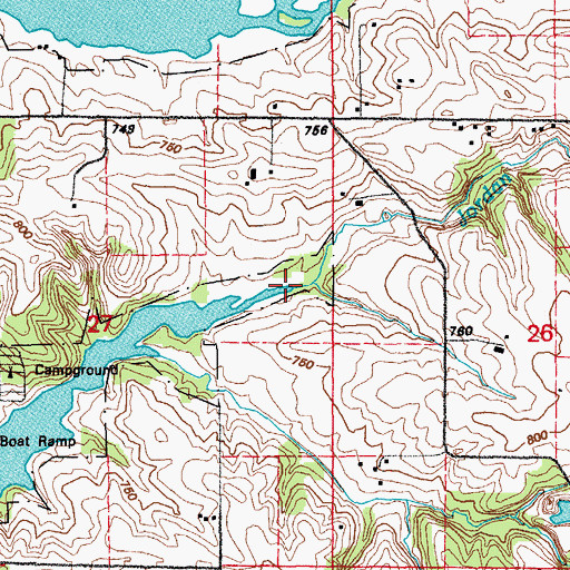Topographic Map of Jordan Creek, IA