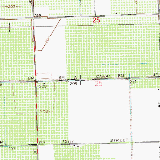 Topographic Map of A Canal, AZ