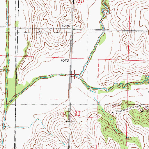 Topographic Map of Jordan Creek, IA
