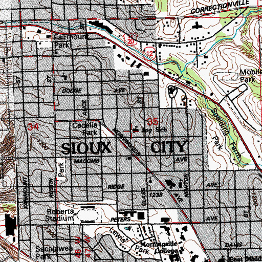 Topographic Map of Joy Elementary School, IA