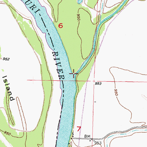 Topographic Map of Keg Creek, IA