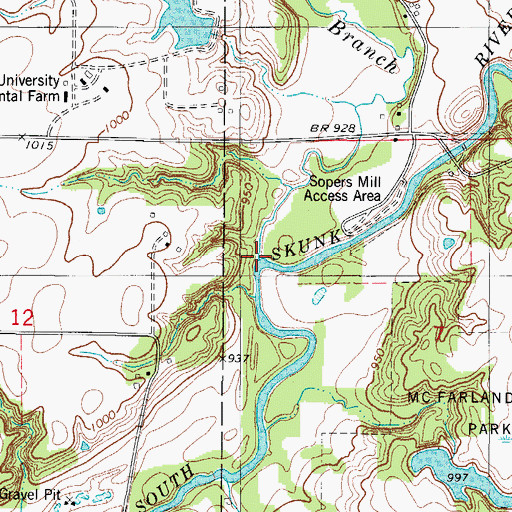 Topographic Map of Keigley Branch, IA