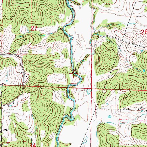 Topographic Map of Albritten Creek, AR