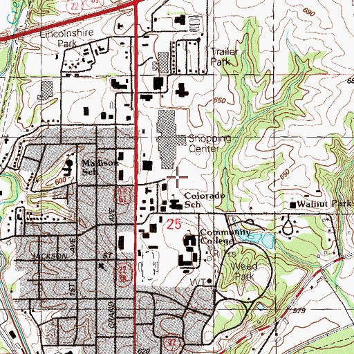 Topographic Map of Kent-Stein Park, IA