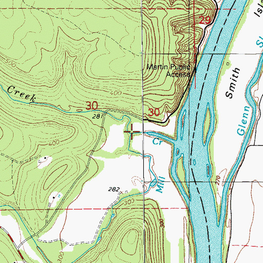 Topographic Map of Alder Creek, AR