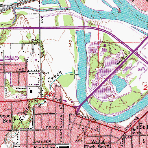 Topographic Map of Kettle Creek, IA