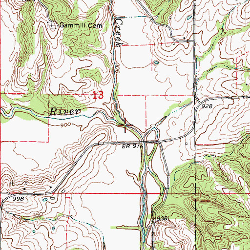 Topographic Map of Kilgore Creek, IA