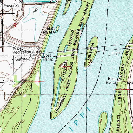 Topographic Map of Kilpeck Island, IA