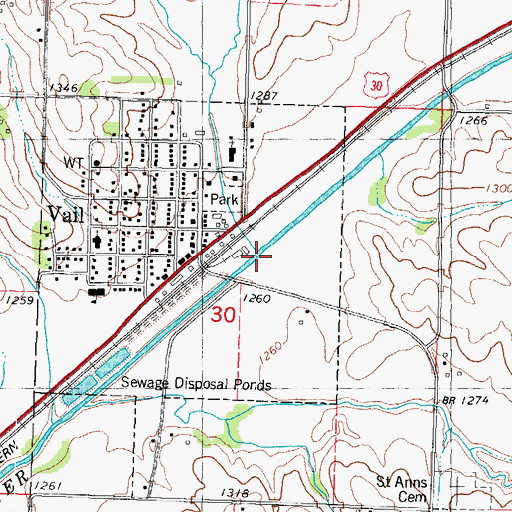 Topographic Map of King Creek, IA