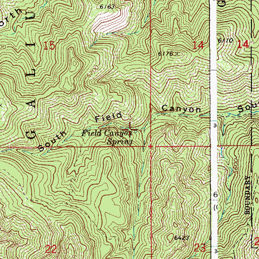 Topographic Map of Field Canyon Spring, AZ