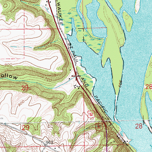 Topographic Map of Kline Hunt Hollow, IA