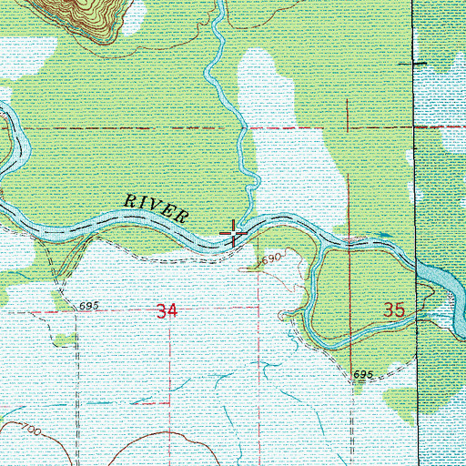 Topographic Map of Knapp Creek, IA