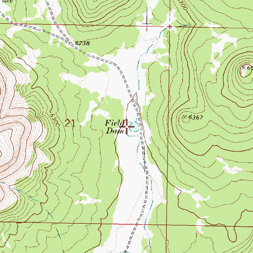 Topographic Map of Field Dam, AZ