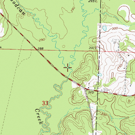 Topographic Map of Allen Branch, AR